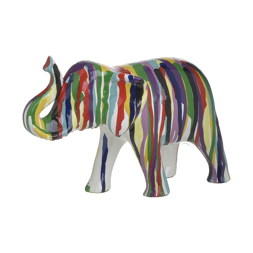ELEFANTUL2: Statuetă pop art, elefant din rășină sticloasă